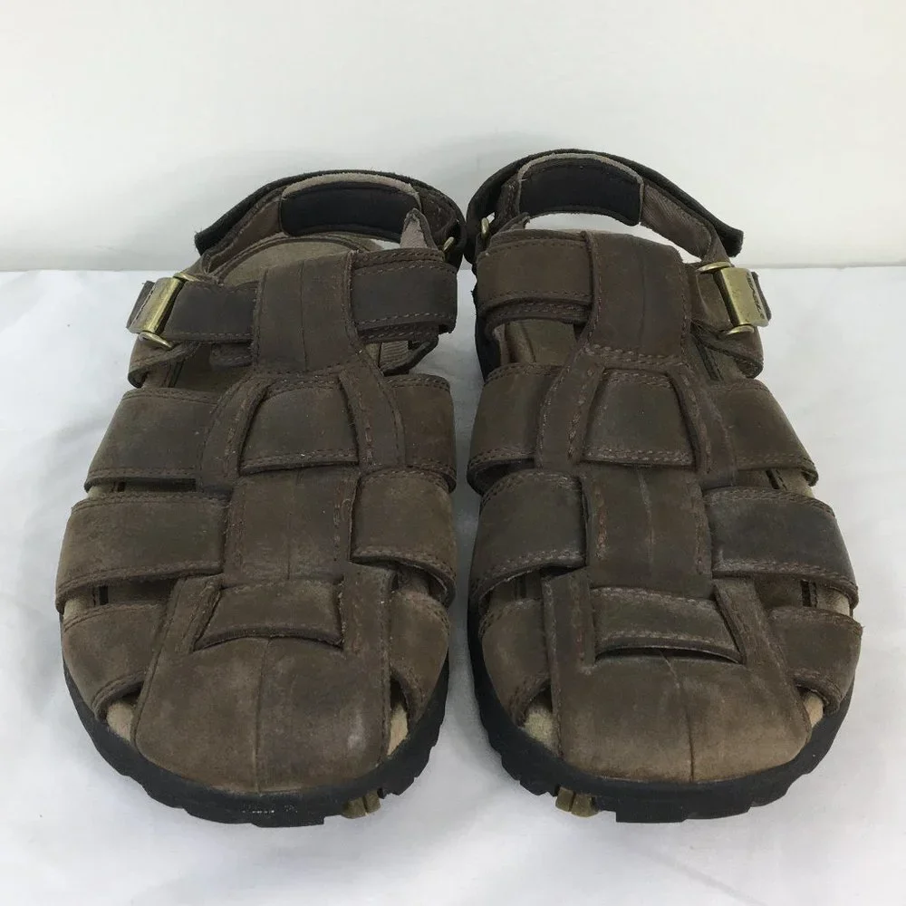 Teva Mens Hammer Leather Weave Fisherman Sandals Size 11 GREAT Pre-Owned